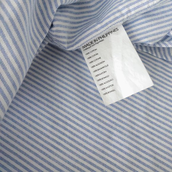 [SOLD] Club Monaco - Slim Oxford Striped Shirt - Picture 6 of 7